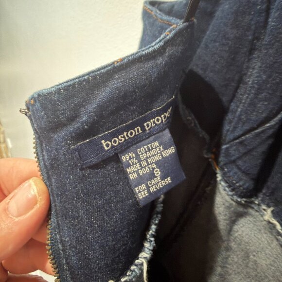 Boston Proper Denim Mini Dress | Size 8 - Picture 5 of 7